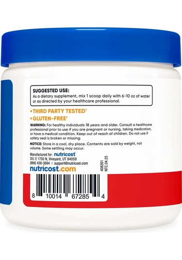 Nutricost Magnesium Citrate 210 Mg - 83 Servis - Fruit Punch Flavored
