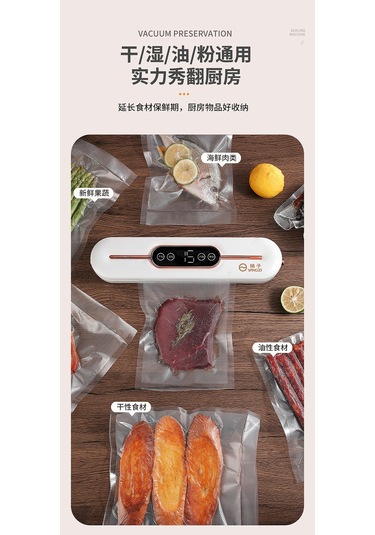 Ev Tipi Gıda Paketleme Tam Otomatik Vakum Makinesi Yeşil