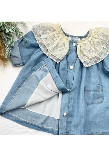 Kot Bebek Elbise Kot Mavi