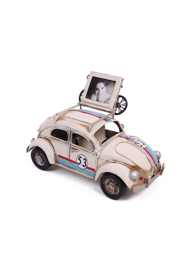 Dekoratif Metal Araba Çerçeveli Vintage Ev Ofis Hediyelik