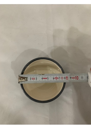 6 Adet Kahvaltılık Sosluk Reçellik Çerezlik El Boyaması Gri Renk