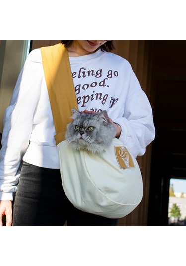 Geeksen Kedi Çantası Evcil Hayvan Çantası Kedi Seyahat Çantası Taşınabilir Kanvas Omuz Çantası Sarı Tedarikçi Bej Lyc08031-01f-cs12