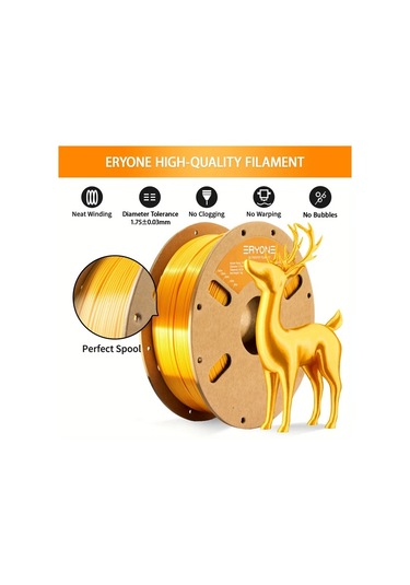 Techbloom Eryone 200g Pla Ultra 3d Yazıcı Filamenti Yüksek Kalite Altın Renk 1 75mm 200g