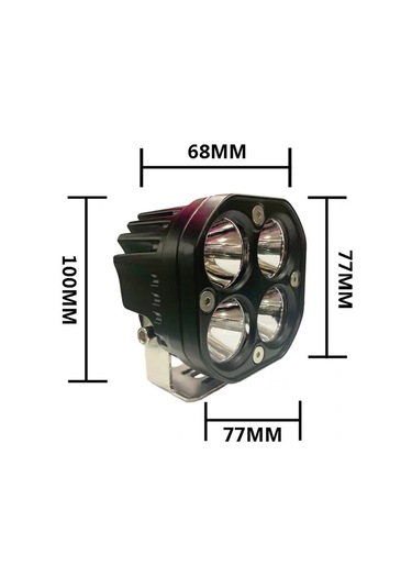 40w Sarı Işık Motosiklet Led Spot Far Araba Ön Tampon Işık Off-road Araç Modifiye Çatı Işık