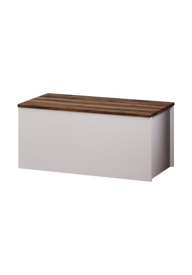 Florya Çok Amaçlı Oyuncak Ve Depolama Sandığı - Antrasit Ve Beyaz - 90 Cm - Beyaz