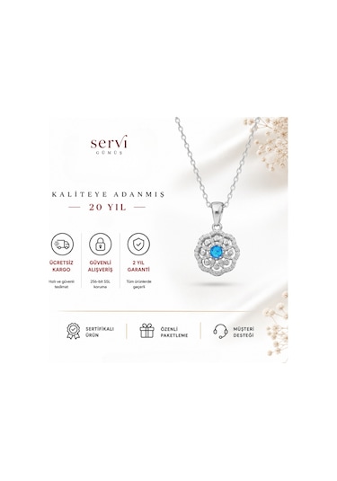 Servi 925 Ayar Gümüş Perla Opal Kolye-85