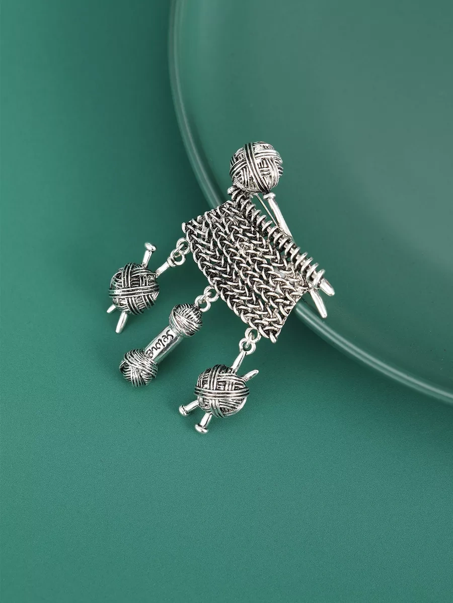 Miss Joy Broş Örme Terzilik Orijinal Sıradışı 11063398 Gri