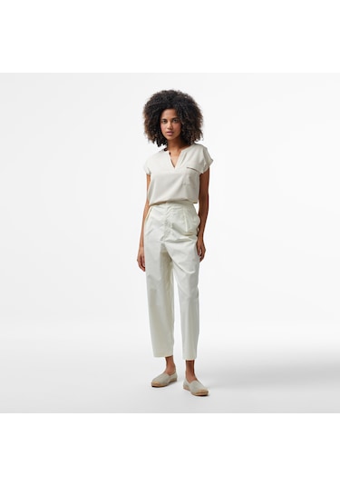 Nautica Kadın Bej Relaxed Fit Gömlek Düz 55w090t Bej