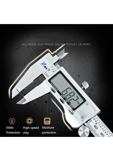 Pazly Çelik Dijital Kumpas 0-200mm, Xıfeng Paslanmaz, Dış/ıç Çap Derinlik Ölçüm Diğer