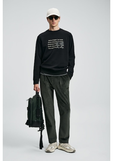 Lufian 112030174 Shadow Erkek Sweatshirt Siyah