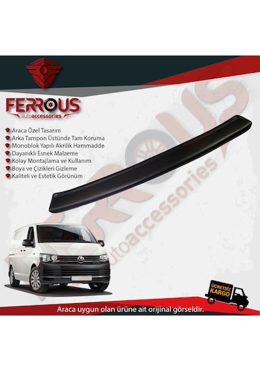 Volkswagen Transporter T5 Ferrous Arka Tampon Üstü Koruyucu 2003 2009