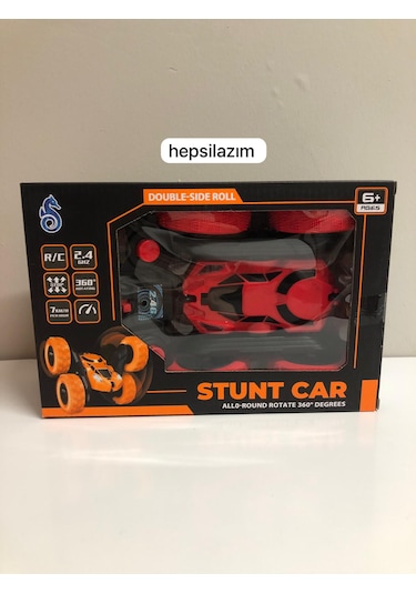 Uzaktan Kumandalı 360 Dönen Şarjlı Akrobat Stunt Car Araba Kırmızı