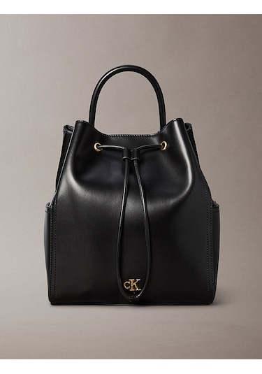 Calvin Klein Kadın Ck Drawstring Sırt Çantası-12531 Siyah/altın