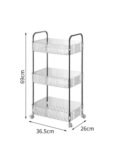 Suntek Mobil Raf 3 Katmanlı Ev Mutfak Organizasyon Arabası