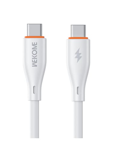 Wk Wdc-68 Kinkong Flash Serisi 1m 65w Pvc Hızlı Şarj Veri Kablosu, Arayüz: Tip-c Tip-c Beyaz