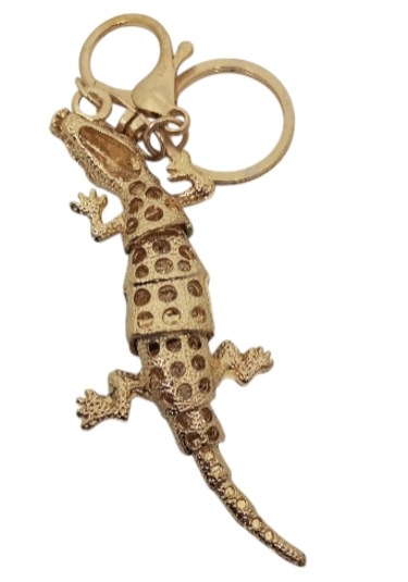 3d Dore Taşlı Timsah Anahtarlık Lux