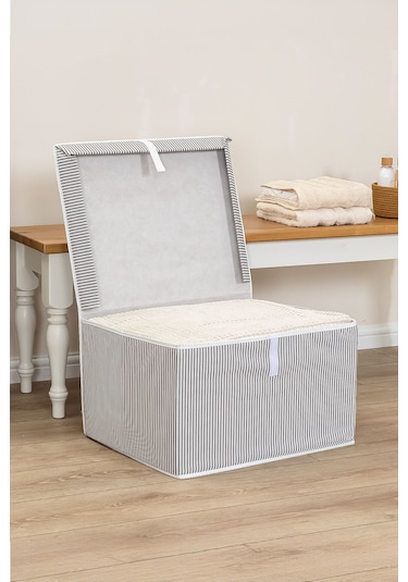 Kapaklı Çok Amaçlı Çamaşır-saklama-düzenleme Vb.hurç, Kutu 50x40x30 - Maxi Model Kutu - Gri Renkli