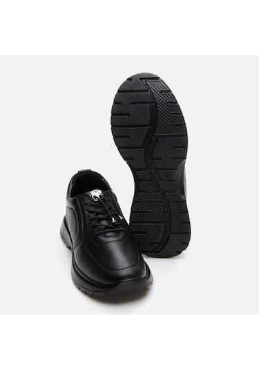 Hotiç Hakiki Deri Siyah Kadın Spor Ayakkabı 01ayh294660a100 Siyah