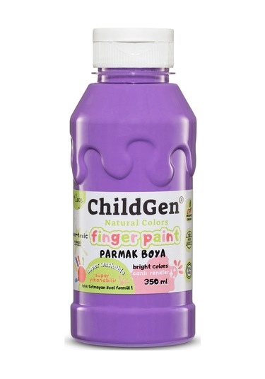 Childgen Süper Yıkanabilir Parmak Boya 350ml - Mor Mavi