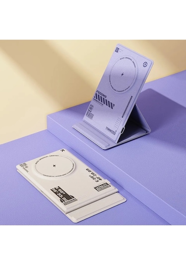 W50 Magsafe Standlı Kablosuz Şarj Cihazı - Beyaz