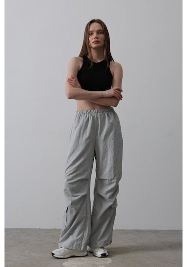 Munn Collection Paraşüt Cargo Pantolon - Gri Gri
