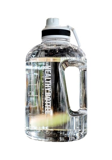 Hbrtc 2200ml Su Şişesi Sızdırmaz Sağlıklı Pp Suluk Matara Lyxyyn Beyaz