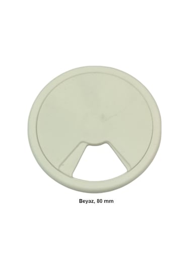 Masa Üstü Kablo Kanalı Deliği Kapağı Beyaz Masa Kapağı 8 Cm 5 Adet