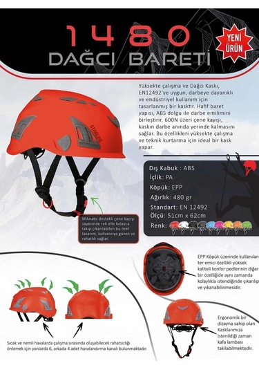 Starline 1480 Yüksekte Çalışma Ve Dağcı Bareti Stok Sorunuz