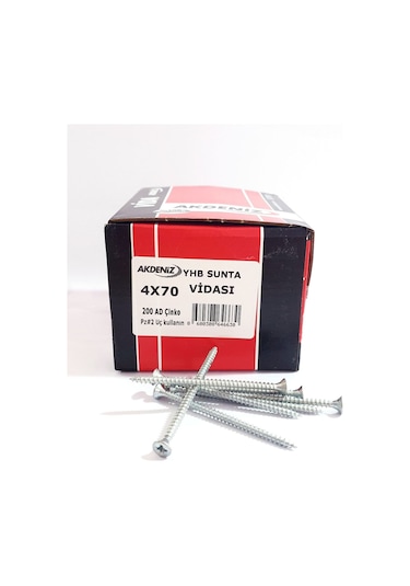 4x70 Sunta Vidası 1 Paket 200adet Yhb Türk Malı