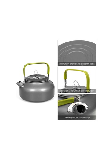 Mufunye 0.8l Taşınabilir Su Isıtıcısı Su Potu Çaydanlık Kahve Potu İç Mekan Alüminyum Alaşımlı Çaydanlık Açık Hava Kamp Yürüyüş Piknik Potu B Çok Renkli