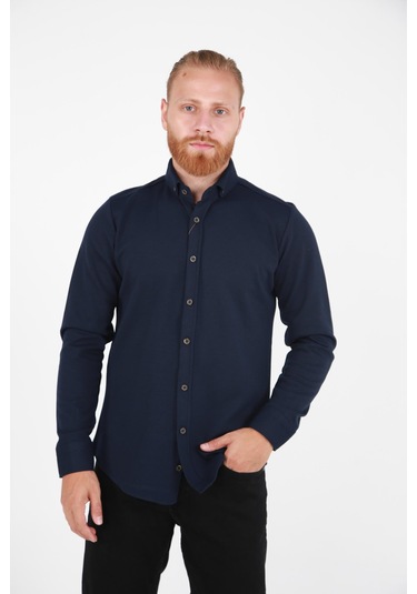 Brango 13222 Erkek Spor Gömlek Lacivert