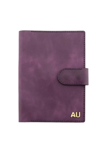 A5 Defter Ve Ajanda Kılıfı - %100 Rainbow Deri - Ko10001 - Mor Mor