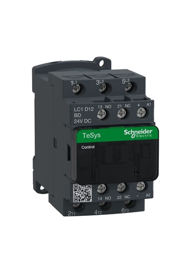 Schneider LC1D12BD 5.5kW Güç Kontaktörü 24VDC 1NA+1NK 3 Kutup