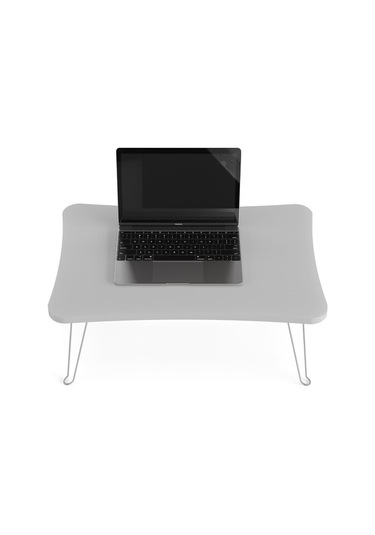 Taşınabilir Katlanır Yatak Koltuk Üstü Hasta Servis Bilgisayar Çalışma Sehpası Beyaz