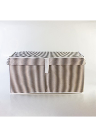 Alas Çok Amaçlı Mega Kutu Gri Çizgili Üçlü 60x40x30 Cm