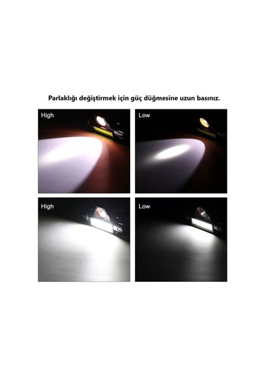 Cata 3 W 2 Modlu Şarjlı Dimlenebilir Mir Kafa Lambası - Ct-9120 Çok Renkli