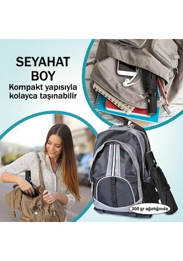 Atyticaret Mavi Kılıflı Otomatik Kompakt Şemsiye Unisex Mavi