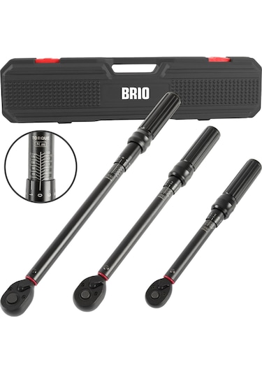 Tork Anahtarı 3 Ad 1/4" 5-25 Nm, 3/8" 10-60 Nm, 1/2" 20-200