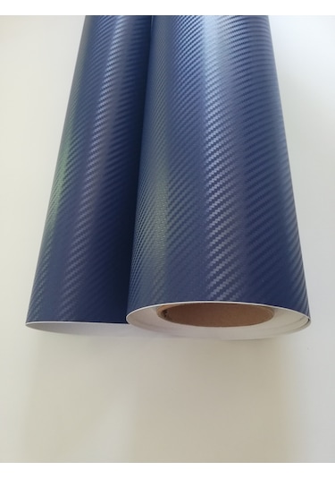 Carbon Folyo Lacivert 152 cm x 1 mt Hava Kanallı