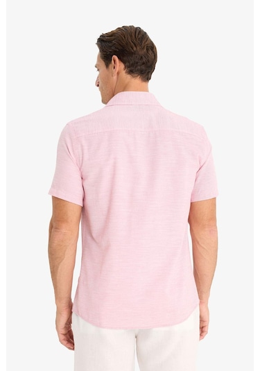 DeFacto Modern Fit Yazlık Polo Yaka Basic Düz Kısa Kollu Gömlek E5077AX25SMRD92 DeFacto Modern Fit Yazlık Polo Yaka Basic Düz Kısa Kollu Gömlek E5077AX25SMRD92