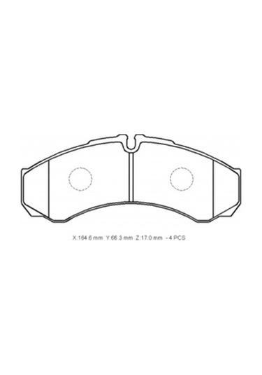 Iveco Daily 99/07 Ön Fren Balatası Kablosuz Di Sk 164.6x66.3x17 Bramax