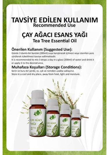 Çay Ağacı Yağı Tea Three Essential Oil 10 Ml.