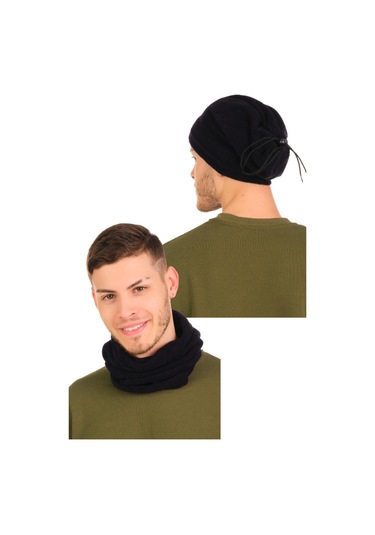 Unisex Polar Boyunluk 2'li Set Lacivert