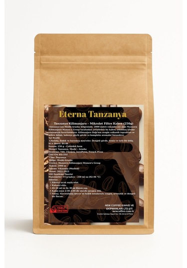 Eterna Tanzanya Kilimanjaro Mikrolot Filtre Kahve 250g Yıkanmış İşleme Çikolata, Kurutulmuş Meyve Ve Fındık Notaları Sca 84 86 V60 Chemex Çekirdek Kahve Eterna Tanzanya Kilimanjaro Mikrolot Filtre Kahve 250g Yıkanmış İşleme Çikolata, Kurutulmuş Meyve Ve Fındık Notaları Sca 84 86 V60 Chemex Çekirdek Kahve