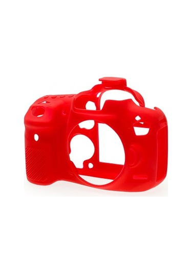 Easycover Canon 7D Mark II Silikon Kılıf Ecc7Dr2 (Kırmızı)