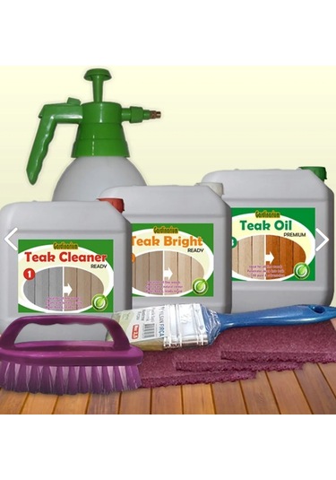 Gardinarium Teak Tik Bakım Seti 7 Parça 15 25 M2 Aktif Köpük Ile
