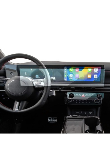 Hyundai Tucson 12.3 İnç Navigasyon Ve Klima Uyumlu Nano Ekran Koruyucu 2 Li Set 9H Nano Ekran Koruyucu