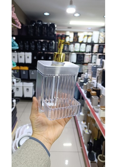 Lüks Banyo Lavabo Sıvı Sabunluk Evye Bulaşık Deterjanlık Gold