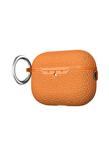 Apple Airpods Pro 3 Kılıf Deri Tarzı Silikon Case 03 Turuncu