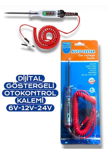 Oto Test Kontrol Kalemi Dijital Ölçüm 6-24v